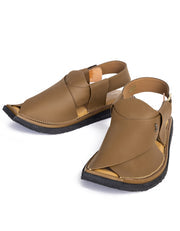 CAMEL BROWN PLAIN PESHAWARI SANDALS