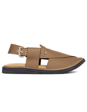 CAMEL BROWN PLAIN PESHAWARI SANDALS